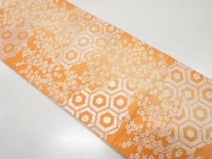 アンティーク　草花に亀甲模様織り出し袋帯（材料）